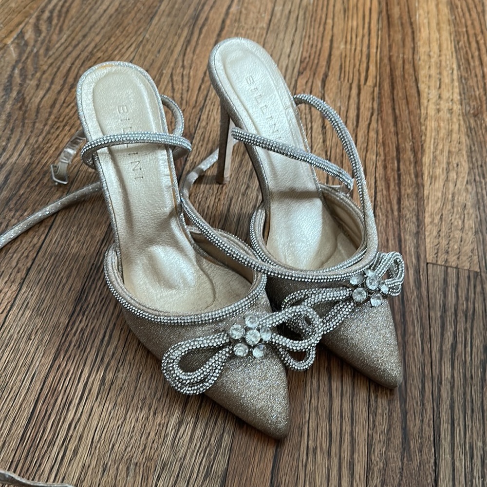 Billini elope gold glitter sparkly heels